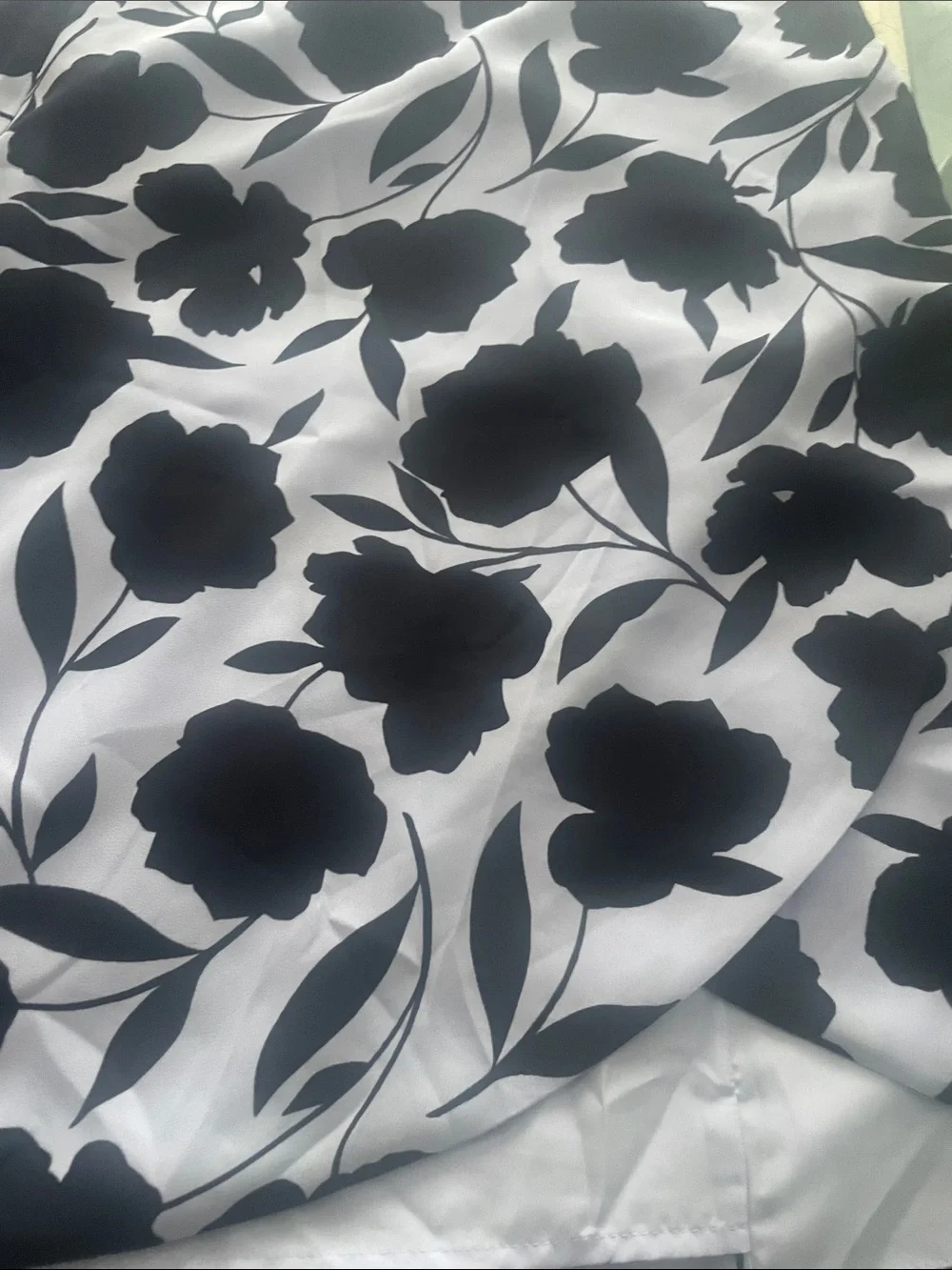 Ann Taylor Navy and White Floral Mini Skirt